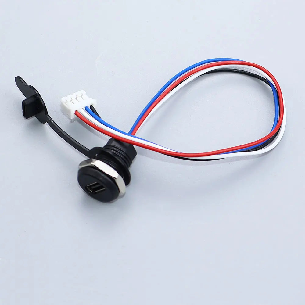 JCD 2/4/5Pin Type C Connector With Line Nut Locking Plate PH 2.0 Waterproof Cap High Current Fast Charging Jack USB C Port