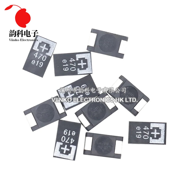 10PCS 2R5TPE330M9 330UF 2R5TPE470M9 470UF 2.5V 330 6.3V SMD Tantalum Capacitors Polymer POSCAP Low ESR Type D Ultra-Thin 7343