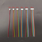 10Pcs Mini JST 1.25mm Pitch MX1.25 2/3/4/5/6/8 Pins Single-ended / Same Direction Female to Female Plugs Wires Connector 28AWG
