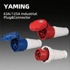 63A/125A Waterproof IP67 Aviation Explosion-proof Connector Surface And Concealed Industrial Plug Connctor 3 4 5 Core Pins