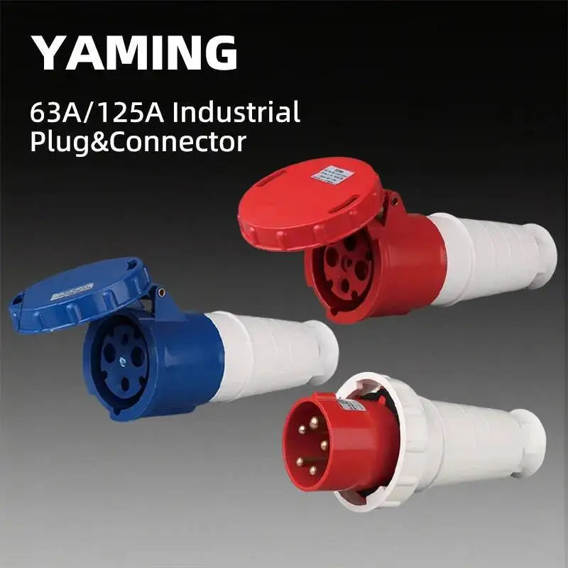 63A/125A Waterproof IP67 Aviation Explosion-proof Connector Surface And Concealed Industrial Plug Connctor 3 4 5 Core Pins