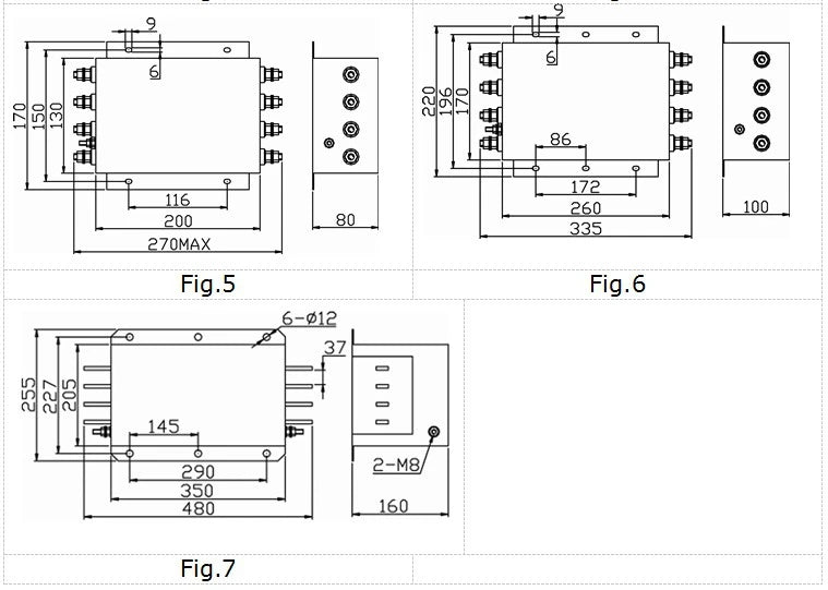 20A30A three-phase four-wire power supply filter EMI FILTER AN-30D12EB/AN-20D12EB
