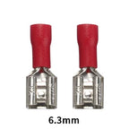 100/50/10pcs Female Crimp Terminal 2.8mm 4.8mm 6.3mm Insulated Spade Wire Connector Electrical Wiring Cable Plug Red blue yellow