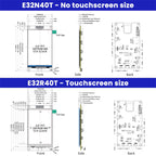 4.0-Inch Touch Screen ESP32 WiFi Bluetooth Development Board 320x480 Resolution ST7789 Driver ESP32-32E Module Type-C