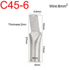 C45 4/6/10/16/25/35/50/70/95mm2 Cable Wire Copper Circuit Breaker Lug Insert Needle Pin Plug Cord End Connector Crimp Terminal