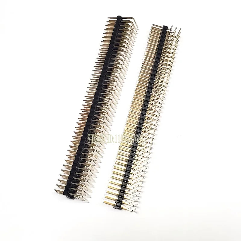 5pcs 90 Degree Right Angle Pin Header Connector 2.54mm Pitch Three Row Male 32-340Pin Options Electronic Component