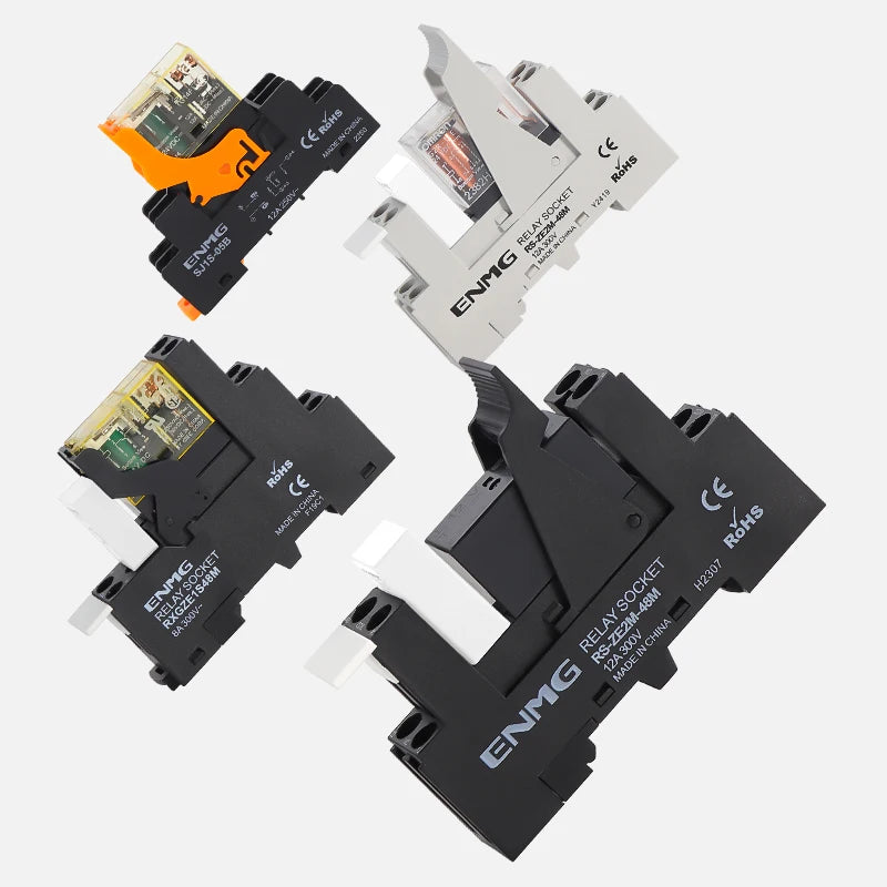 ENMG G2RL-1-E/G2RL-2 DIN Rail Relay 16A 24VDC SPDT LED Indicator Compact Electromagnetic Relay with Surge Protection TVS