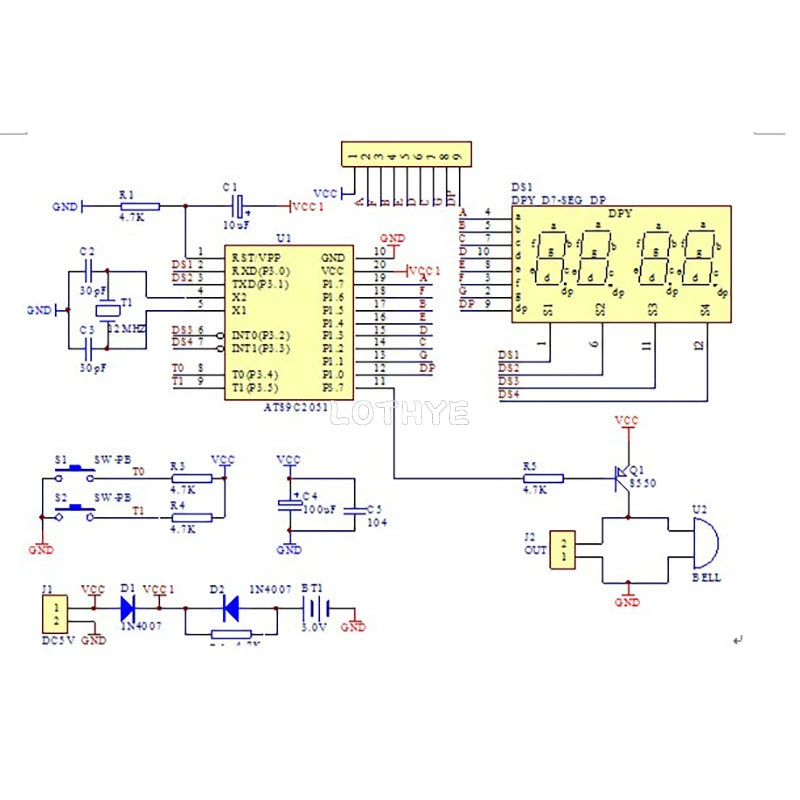 DIY Electronic Kit LED 4 Digital Tube Clock Four-digit  Time Display Electronic Component Fun Soldering Assembly DC 3.7V-5.5V