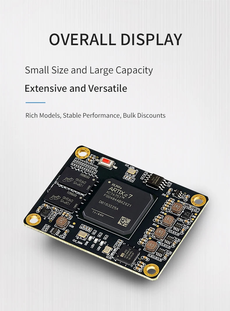 PUZHI SoM 7A035 7A075 : Xilinx SoC Artix 7 35T 75T FPGA Core Board Industrial Grade System on Module