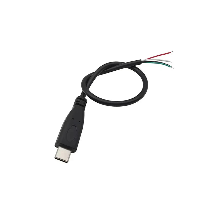 1/3/5Pcs 2 Wire 4 Wire  Type C USB Male Female Power Supply Cable Welding Connector USB-C Cable Extension DIY Repair 0.3M 1M 2M