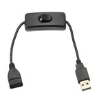 28cm USB Cable with Switch ON/OFF Cable Extension Toggle for USB LED String USB Gadget USB Power Supply Device Tools