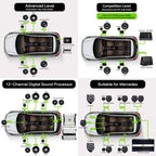 Sennuopu X10B Car Audio 4 Ch Power Amplifier 8 Channel Dsp Processor Bluetooth Amp Equalizer Amplificador Automotivio Sound