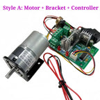 Gear reduction motor, capable of forward and reverse rotation, with adjustable speed. 36mm gearbox, 36 - 3530