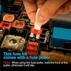 Car Blade Fuse Standard & Mini Assortment 5A 10A 15A 20A 25A 30A With Storage Box &Puller for Truck, Boat, RV, Motorcycle 120Pcs