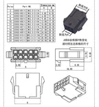 10Sets Molex 3.0mm Dual Row 2*1/2/3/4/5/6/7/8P Male Female Aerial Mating Connector (43025 Plug+43020 Female Housing+Terminal)