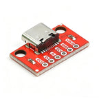 Type‑C USB Female To DIP Pin Header Adapter Board Pre‑Welded USB‑C Socket Breakout Module for Arduino Power Supply Debugging