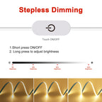 5V USB LED COB Light Strip Touch Dimmer Flexible Diode Tape 5mm 320Leds/m Linear Ribbon Indoor Lighting DIY TV Mirror Backlight