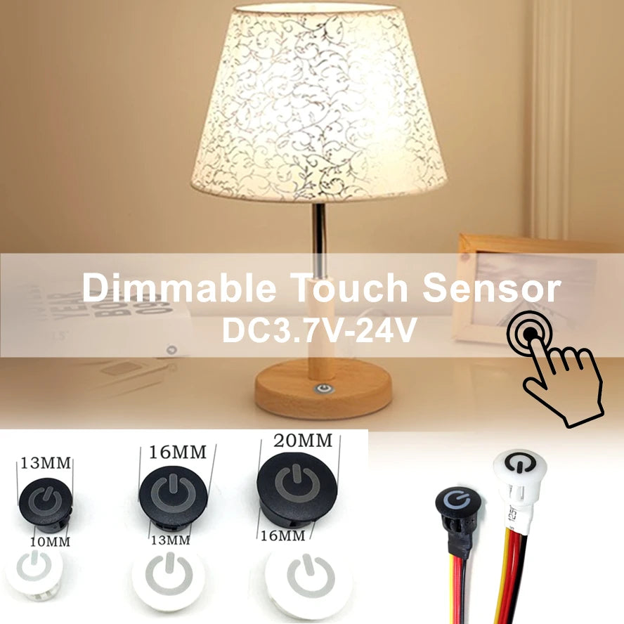 Smart Unlimited Dimming Touch Sensor Button Switch for DC5V 12V 24V Home Light Strip Table Lamp LED Dimmer Embedded Controller