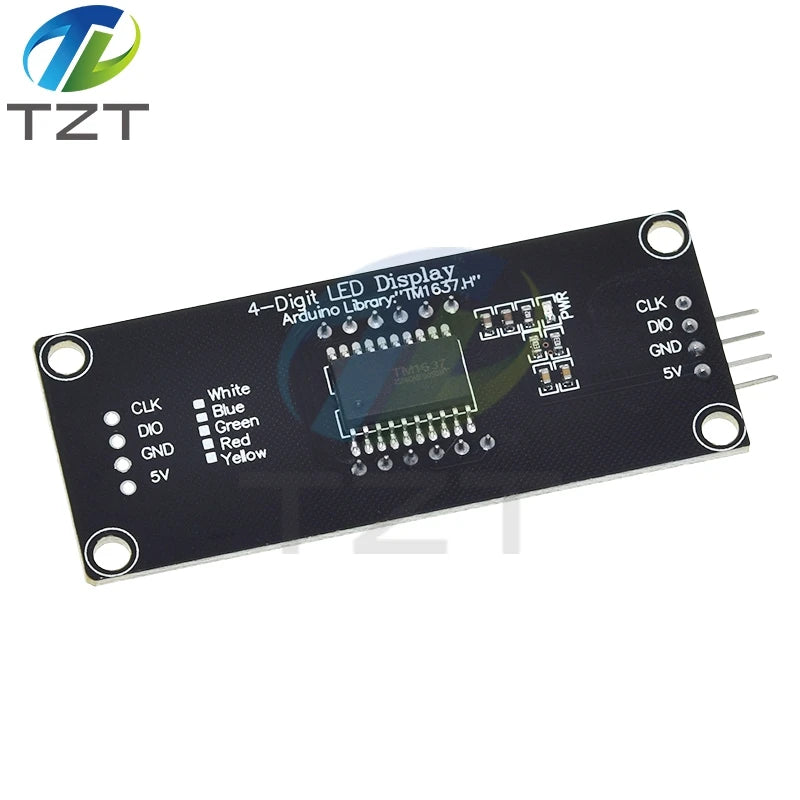 TM1637 LED Display Module for Arduino 4 Digit Tube 7 Segment 0.56 inch Time Clock Indicator Module Red Blue Green Yellow White