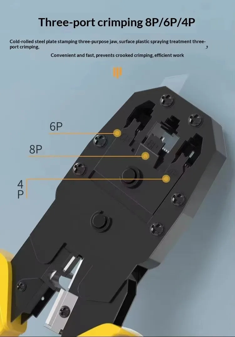 Special Cata7 Crimper Tool Network For Handmade RJ11 RJ45 4P4C 8P8C Multifunction Modular Plugs Cata7 10G/Gigabit RJ45 Connector