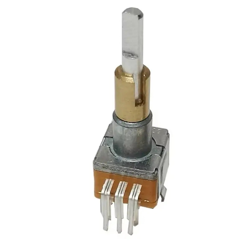 ABRU-2X EC11 Encoder Dual-Shaft Axis EC110701N2B With Push Button Switch 30 Position 15 Pulse 8Pins 25MM Half Shaft