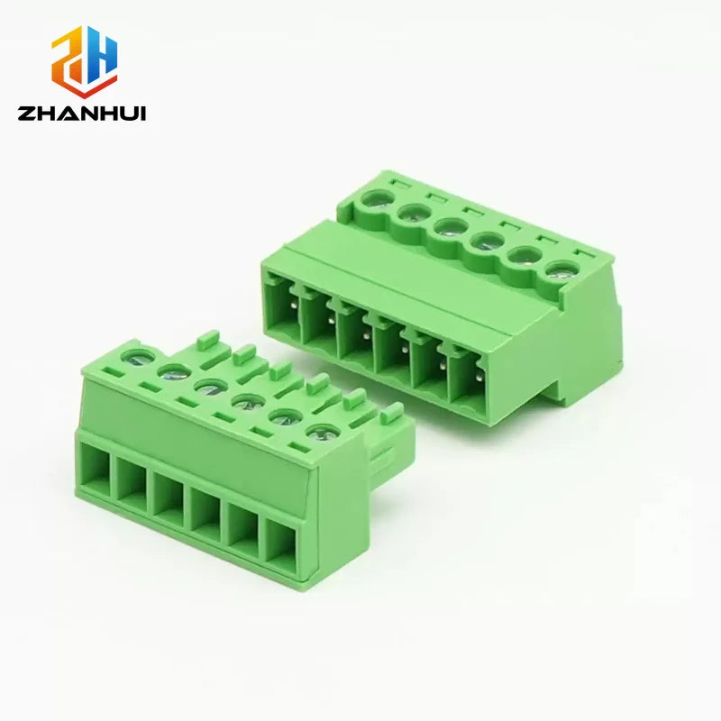 2 Sets 15EDGRK 3.81mm Pitch Right Angle Screw Terminal Block Connector, PCB Plug & Pin Header Socket (2-12 Pin)