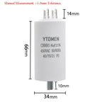 CBB60 Capacitor with Screws AC 450V 4 Pin Dual Insert Motor Run Capacitors 4UF-60UF for Washing Machine Air Water Pump 12uf 16uf