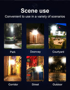 12000W Solar Lights Commercial LED Outdoor Dusk To Dawn Solar Street Lamp Waterproof Backyard Garden Security Lighting IR Sensor