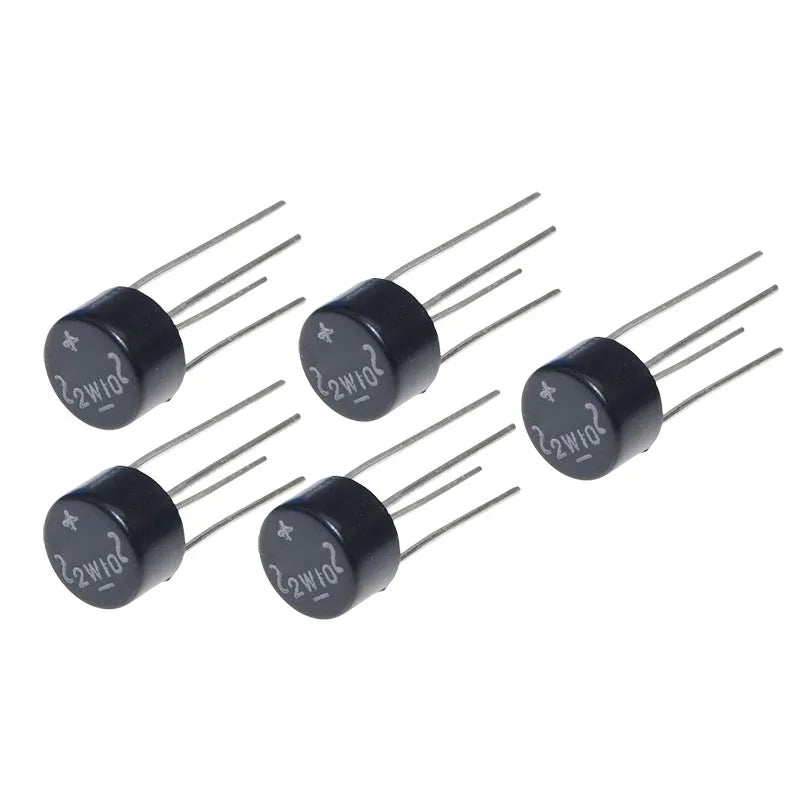 5PCS 2W10 1000V 2A DIP4 Diode Bridge Rectifier