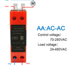 LCTC 10A 25A 40A DIN Rail Solid State Relay Single Phase SSR With Heatsink DC Control AC/ AC Control AC/ DC Control DC