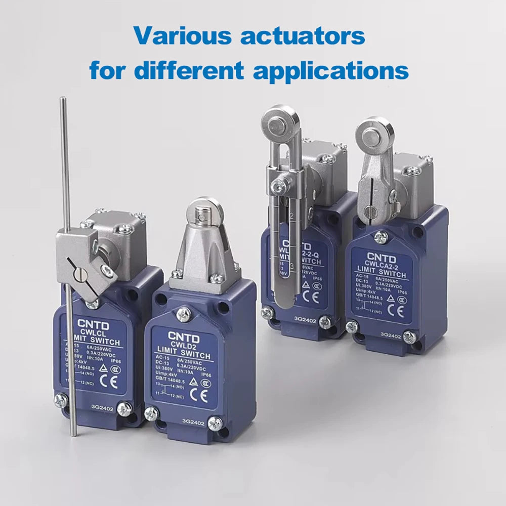 CNTD All new upgrade CWLD Heavy Duty Limit Switch IP66 DPDT 10A 380VAC Top Plunger Double-Break Aluminum Alloy Housing