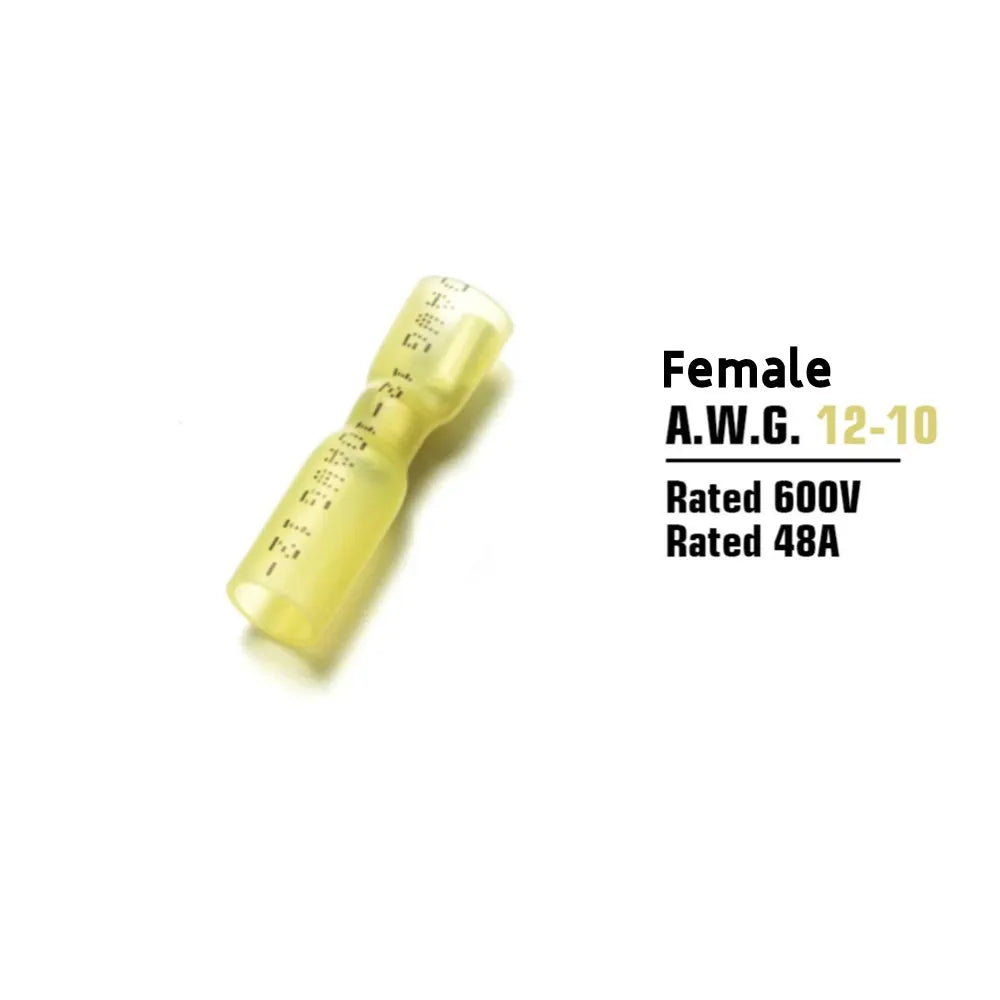 20/50/100PCS Male Female Heat Shrink Spade Crimp Terminal Waterproof Insulated Butt Electrical Wire Connector Cable Terminal Kit