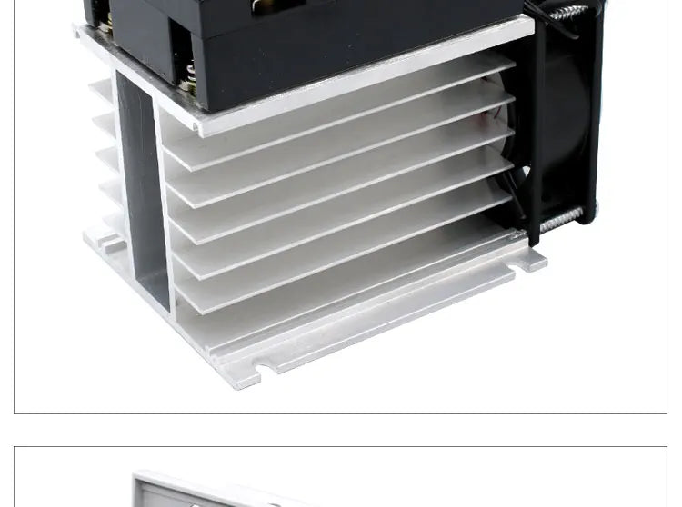 LCTC Three Phase Solid State Relay SSR With Heat Sink 40A 3-Three DC to AC AC To AC 3-32VDC Control For Switch On-Off