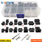 10set/200pcs SM 2.54mm Pitch 2/3/4/5Pin Male Female Head Plug Housing Pin Header Crimp Terminals Connector SM-2P SM-2R