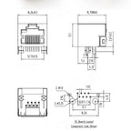 2PCS Metal RJ45 Shield Network Jack 8 Pin PCB SMT/horizontal/vertical Board Female Socket Connector 8P8C