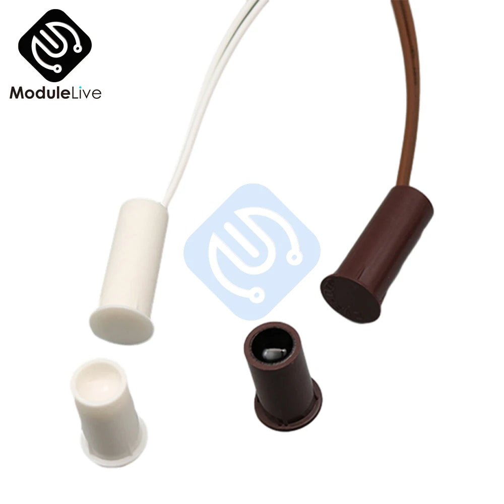 1/5PCS Magnetic Reed Switch RC-33 NC Recessed Wired Window Door Contact Sensor Detector for Home Security Burglar Alarm Systems