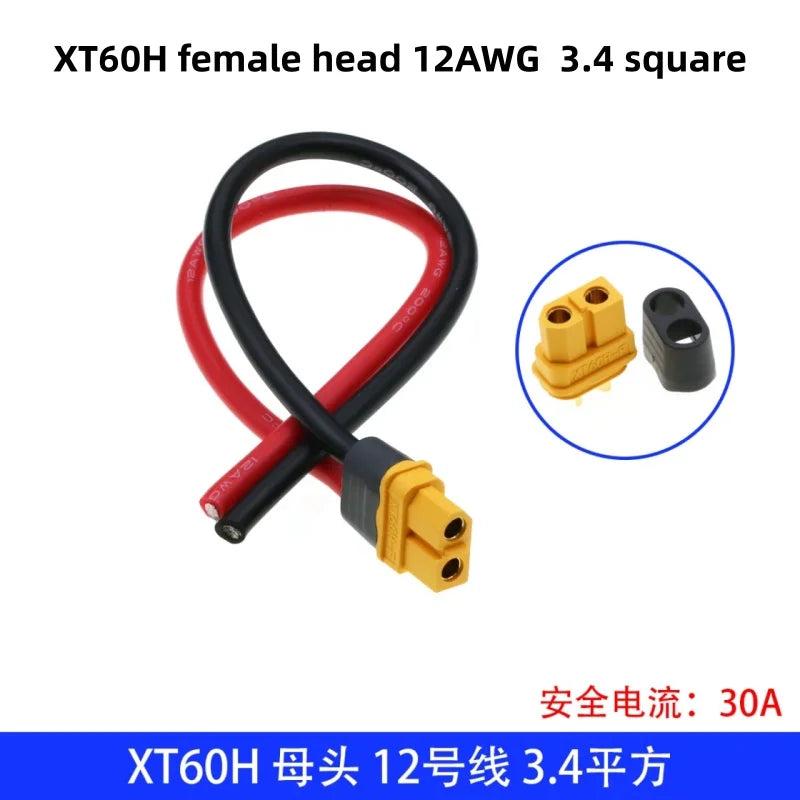 XT30U XT60U XT60H XT90 Plug Connector Male / Female with 18/16/14/12/10 AWG Cable Dual Extension Battery for RC Battery Cable