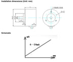 CALT Multiturn 4096 resolution Can open Absolute Rotary Encoder CAX60 R12/12E10RCB 12 bit encoder SSI RS485