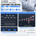 FNIRSI DLA‑16/32 Plus USB3.0 Logic Analyzer 16/32CH 1GHz Sampling 4Gbit Buffer 120+ Protocol Decoder Embedded Debug Tool
