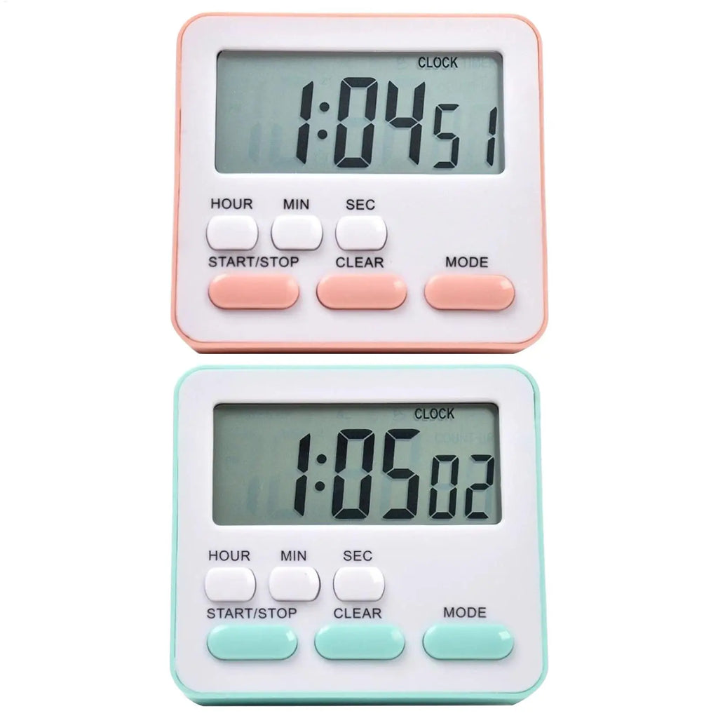 Silent Timer Small Digital Clocks Student Bedroom Study Timer Alarm for Kids Adults Boys Girls Classroom Grilling Baking Meeting
