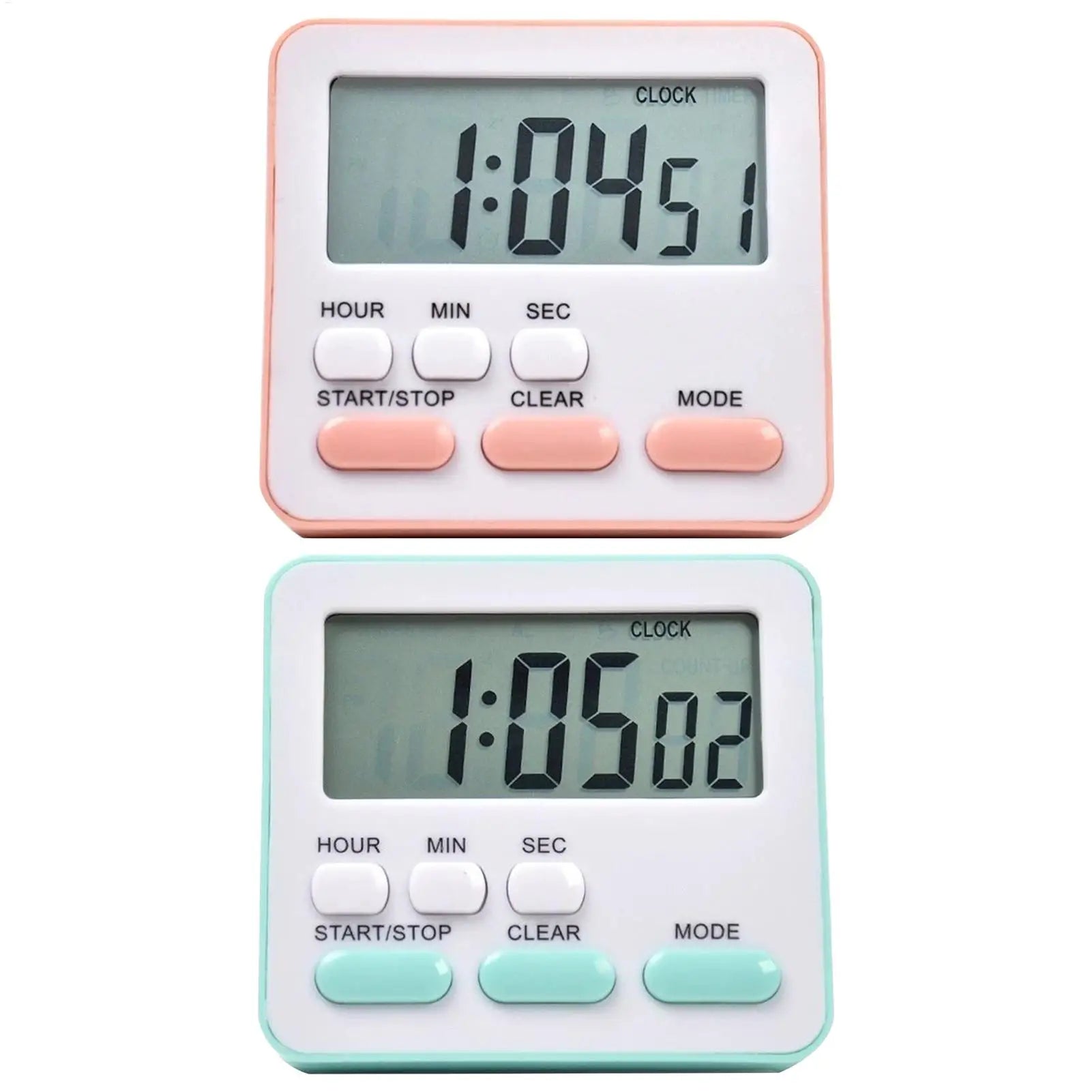 Silent Timer Small Digital Clocks Student Bedroom Study Timer Alarm for Kids Adults Boys Girls Classroom Grilling Baking Meeting