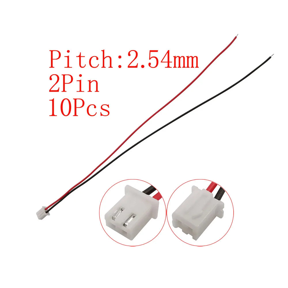 10Pcs Micro JST XH 2.54mm Pitch 2/3/4/5/6 Pin Male Plug / XH2.54 Female Socket Extension Lead Wire Cable Connector 20CM 26AWG