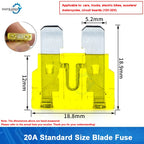 10-100pcs Medium Standard Blade Fuse Insert Kit 2A-40A Automotive Medium Fuses for Car/RV/Truck/SUV/Motorcycle/Boat