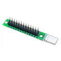 USB Type-C Male & Female Test Board 24Pin, Breakout Module with PCB and Pin Header