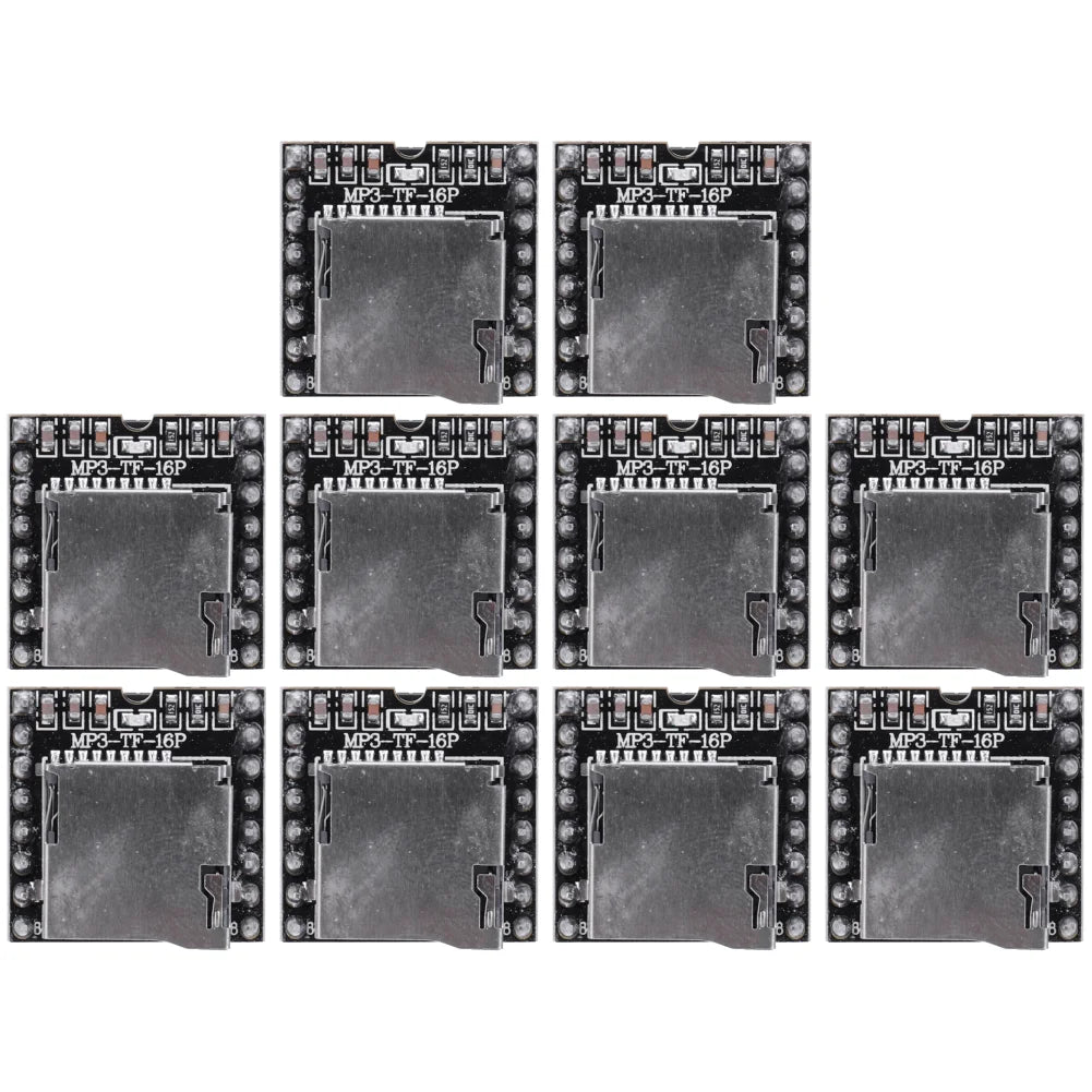 DFPlayer Mini MP3 Player Module TF Card U Disk Mini MP3 DF Player Audio Voice Module IO/Serial Port/AD MP3-TF-16P for Arduino