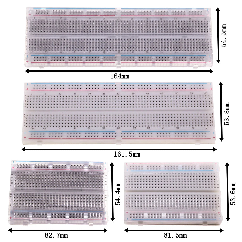 3.3V/5V MB-102 Breadboard power module+ 400 830 points Solderless Prototype Bread board kit +65 Flexible jumper wire