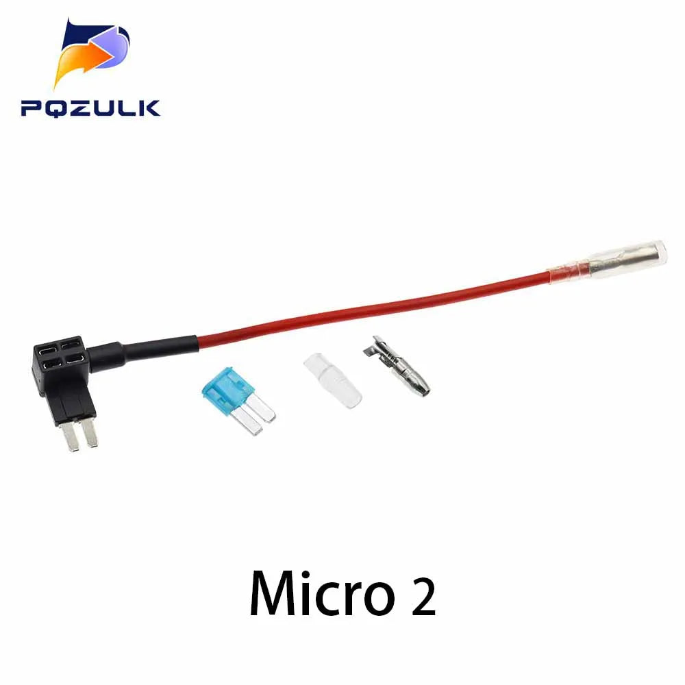 12V Mini Small Medium Size Car Fuse Holder Add-a-circuit TAP Adapter with 10A Standard ATM Blade Fuse Take Electrical Appliances