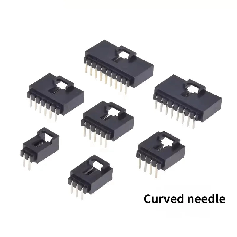 10PCS MX2.54 TJC8 Dupont Connector 2/3/4/5/12Pin with Belt Buckle Single Row 2.54mm Right Angle Pin Header Housing Terminals