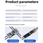 10/30/50pcs wire connect terminal connector, 3-pin Bidirectional Plug-in Cable Buckle Connector DC Lock Cover Suitable LED