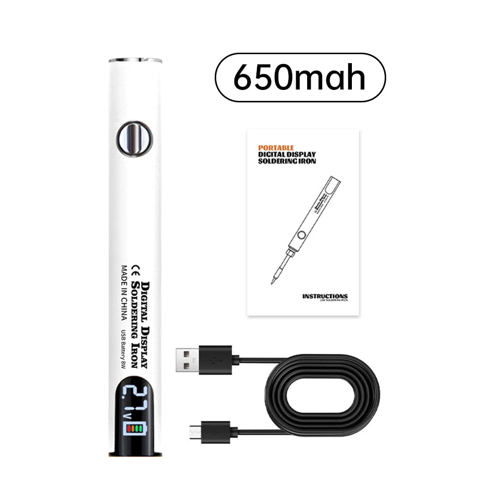 510 Mini Soldering Iron Pen Kit with Adjustable Voltage Smart USB Charger for Electronics Repair DIY Projects Smart Power Tool
